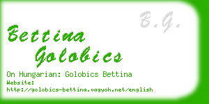 bettina golobics business card